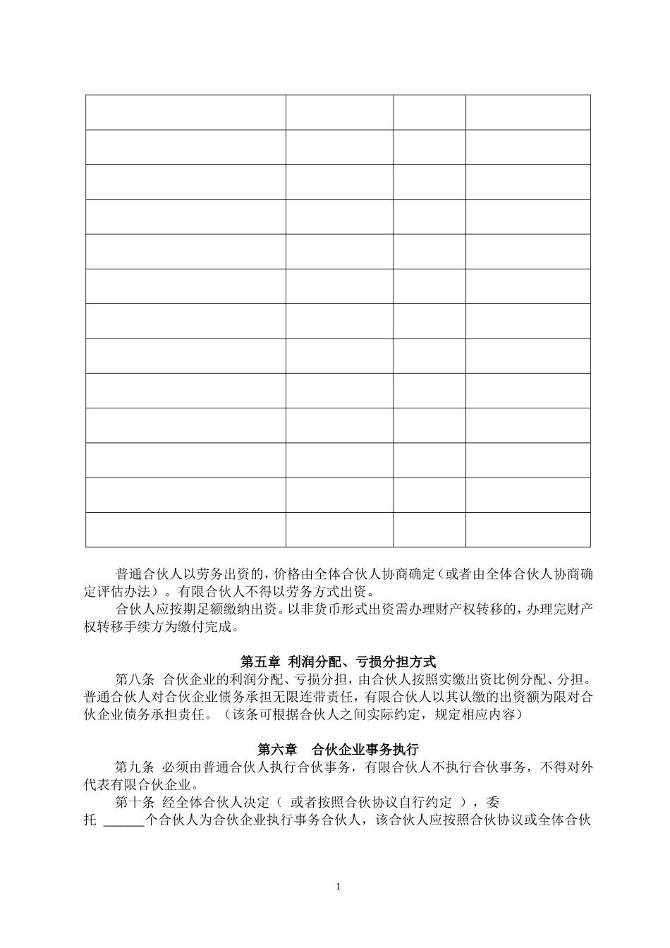 有限合伙企业协议(工商注册版).doc_第2页