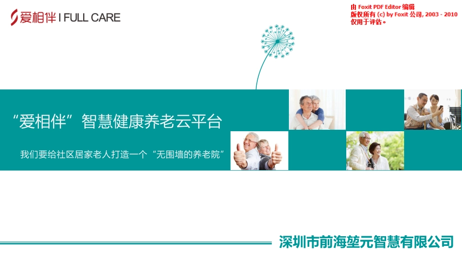 智慧健康养老云平台商业计划书.pdf_第1页