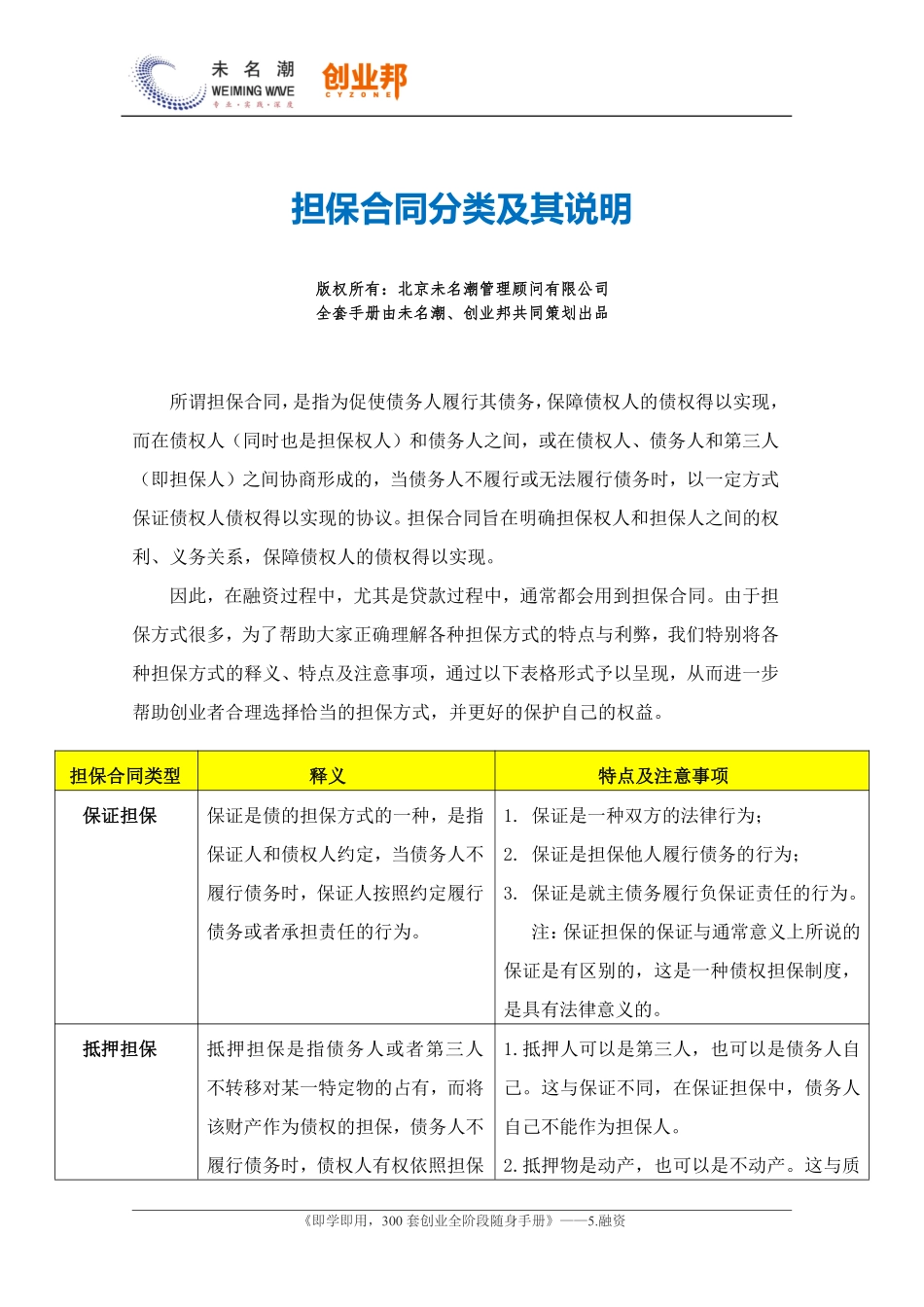 3担保合同分类及其说明.pdf_第1页