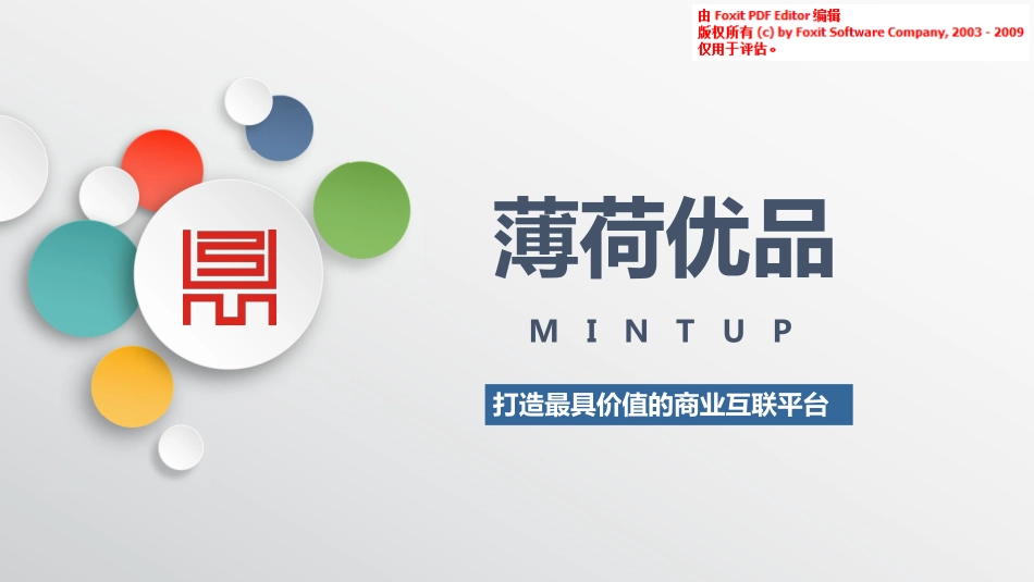 薄荷优品商业计划书.pdf_第1页