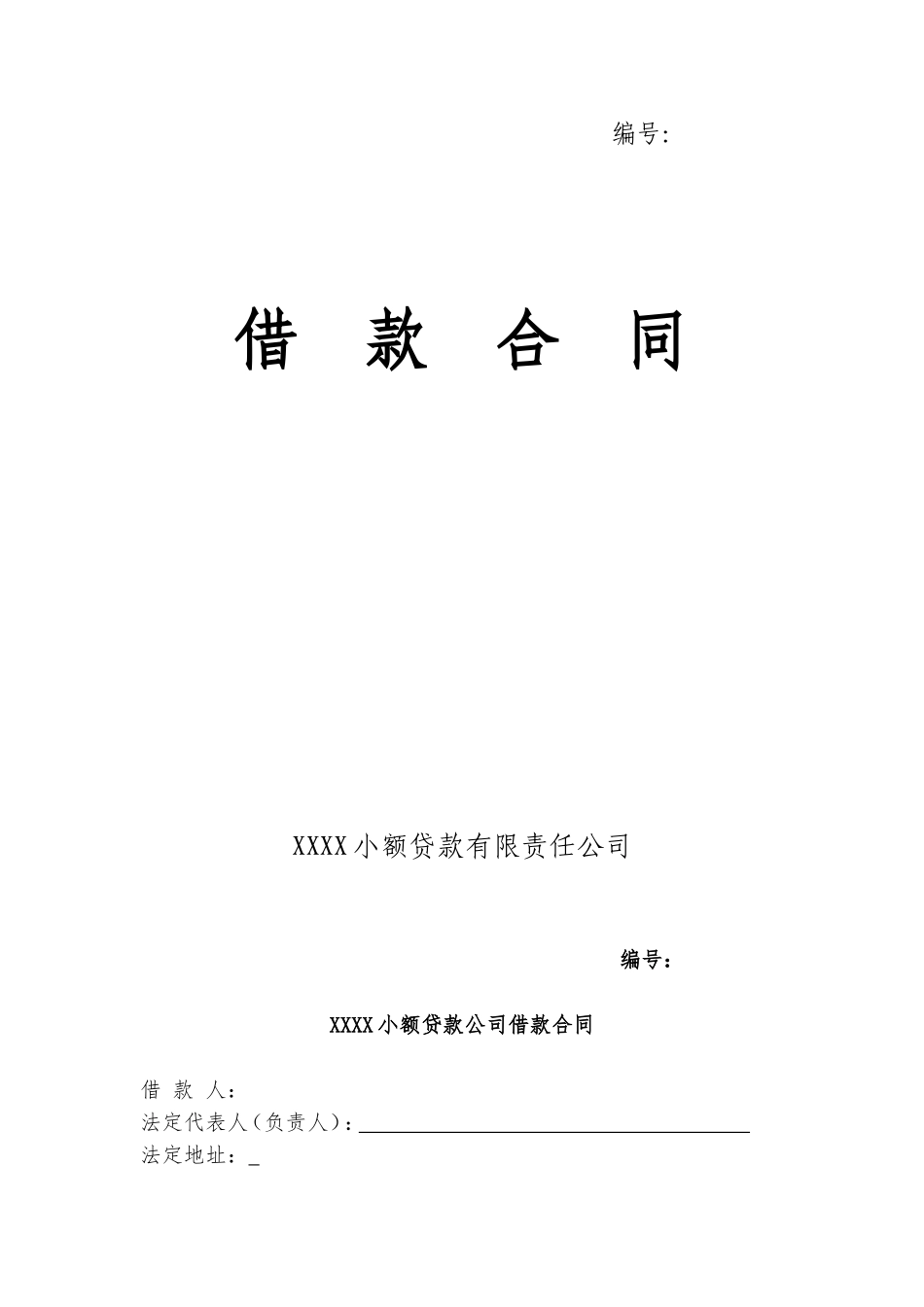 小额贷款公司借款合同.doc_第1页