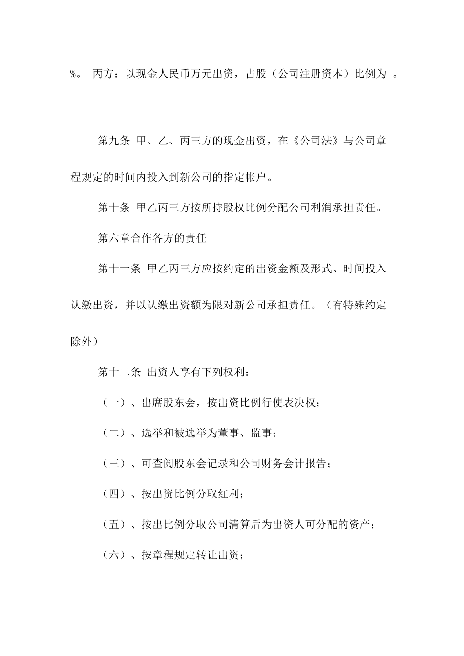 公司之间合作成立新公司协议书.doc_第3页