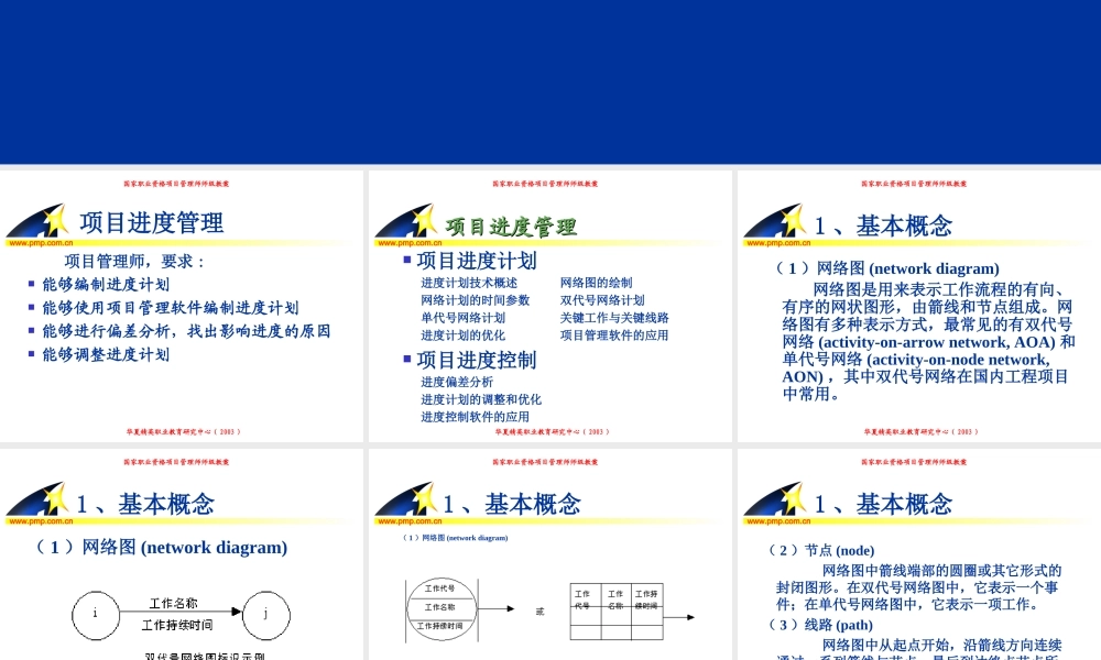 项目管理师（师级其他类）4-进度管理.ppt