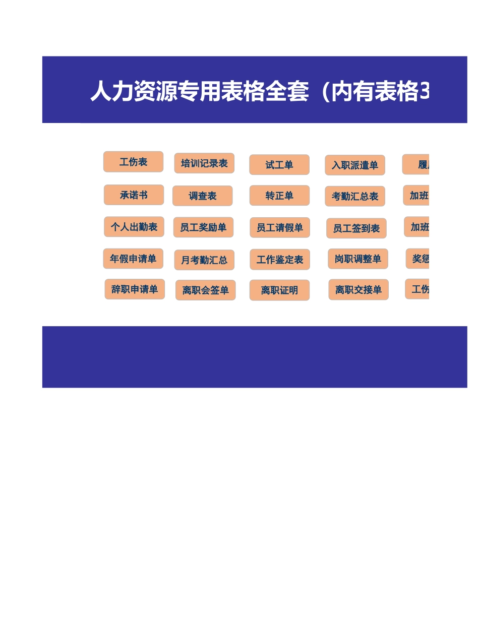 人力资源专用表格（内有表格33个）.xls_第1页