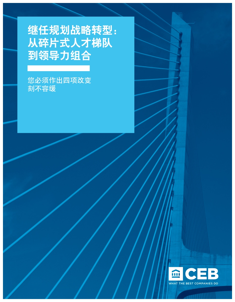 继任规划战略转型：从碎片式人才梯队到领导力组合.pdf_第1页
