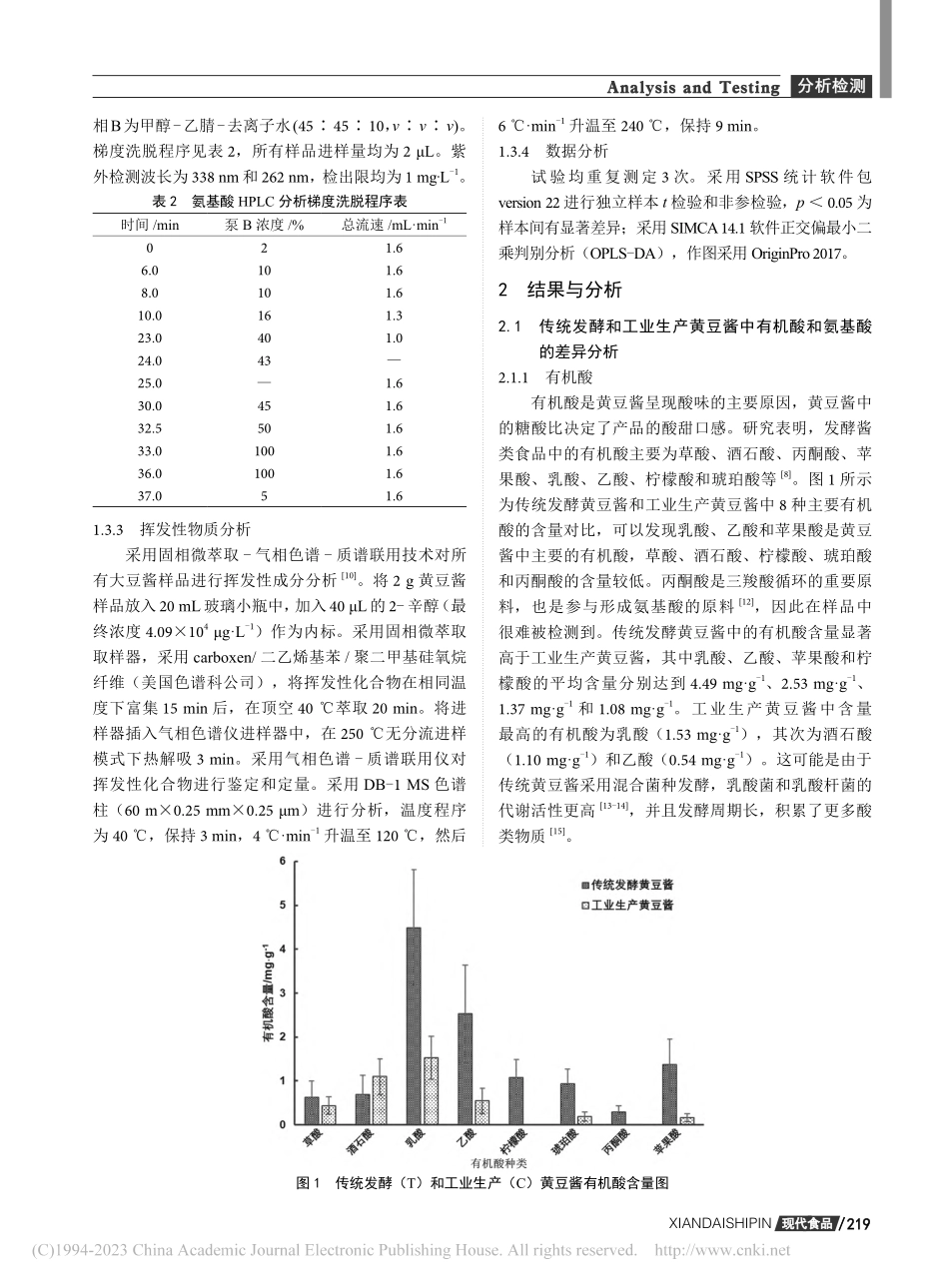 传统发酵和工业生产黄豆酱中风味物质的差异分析_张晓.pdf_第3页