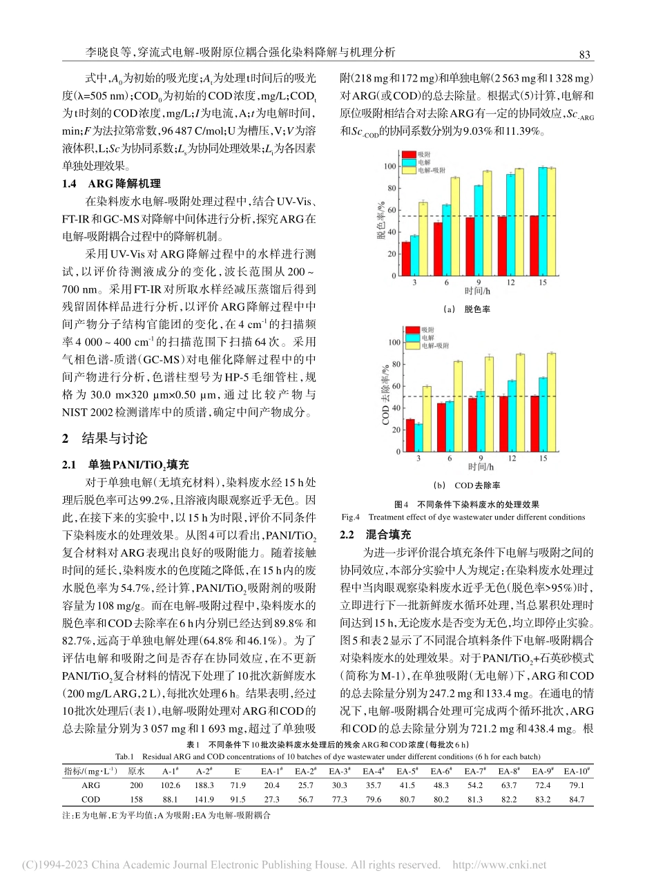 穿流式电解-吸附原位耦合强化染料降解与机理分析_李晓良.pdf_第3页