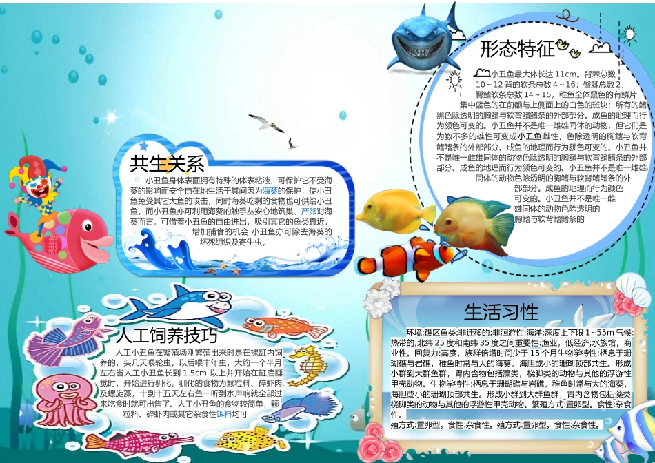 可爱的小丑鱼2.docx_第1页