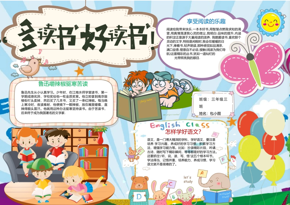50读书学习小报手抄报 (1).docx_第1页