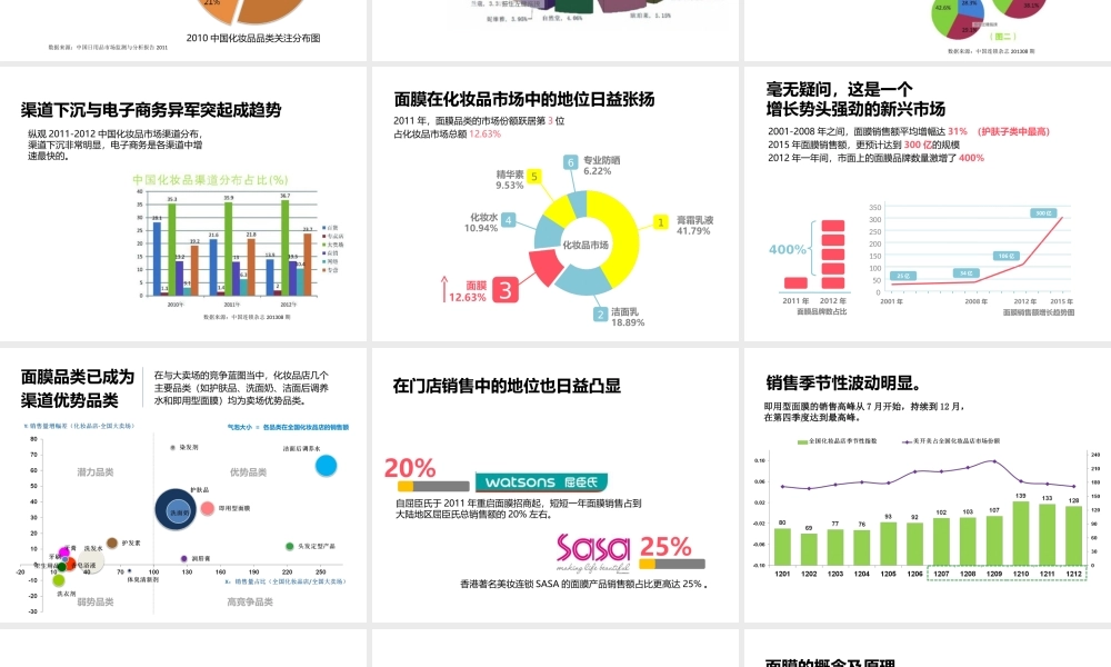 中国化妆品行业面膜品类市场分析报告模板.ppt