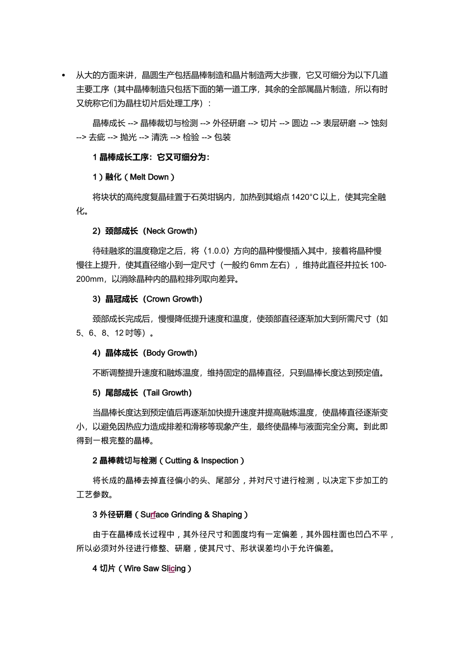 半导体晶圆的生产工艺流程介绍.docx_第1页