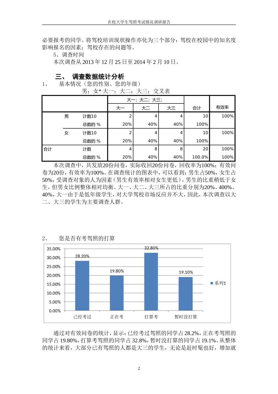 在校大学生驾照考试情况调研报告.doc_第2页