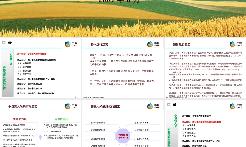 小包装大米市场趋势及竞品分析.pptx