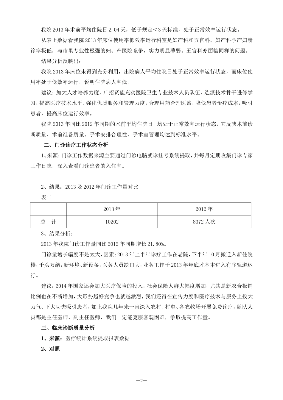 年度医院医疗统计分析报告.doc_第2页