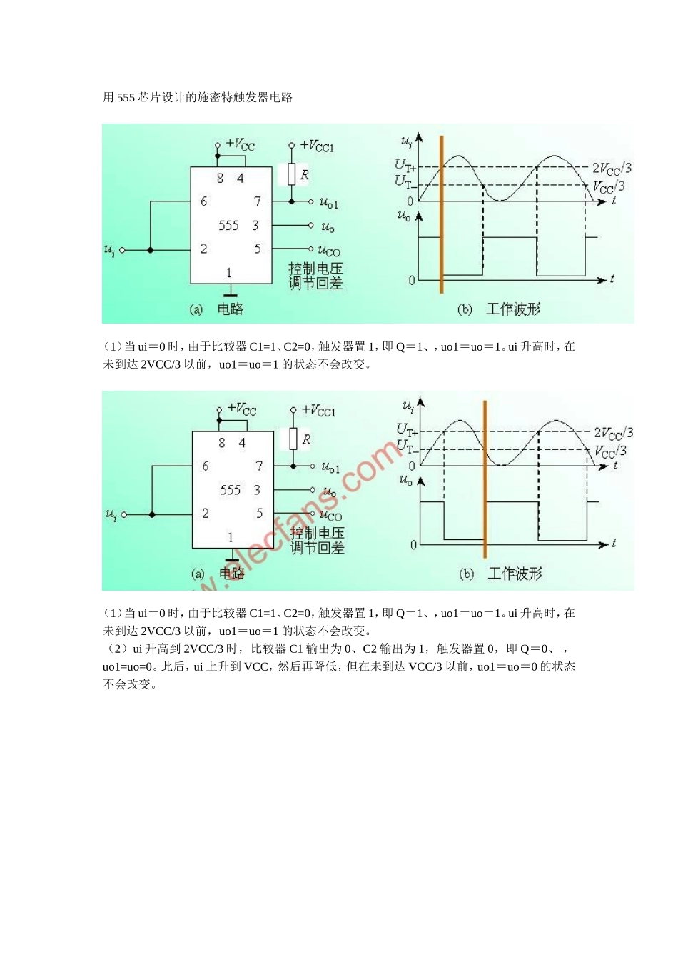用555芯片设计的施密特触发器电路1.doc_第1页