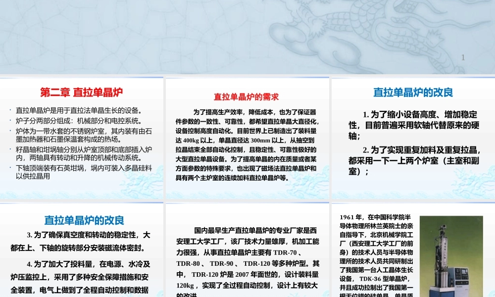 直拉单晶炉设备简介、结构.pptx