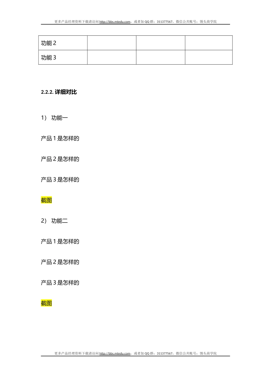 竞品分析模板.docx_第2页