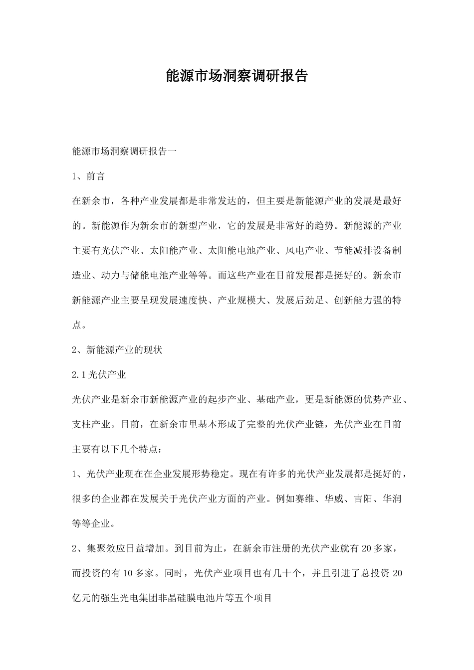能源市场洞察调研报告.docx_第1页