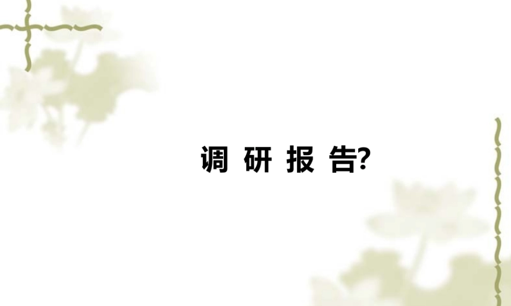 调研报告讲稿PPT课件.ppt