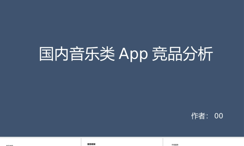 音乐类应用竞品分析.ppt