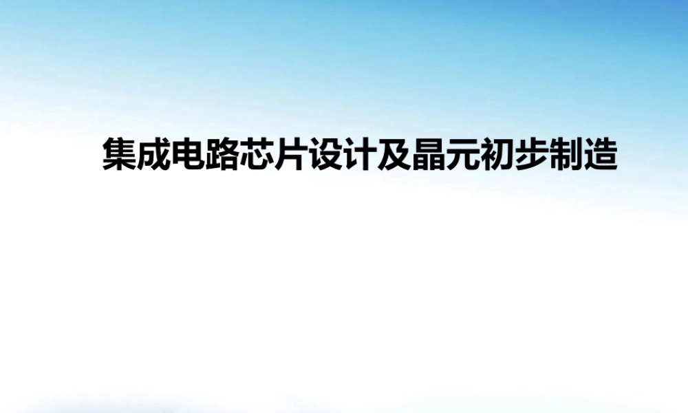 集成电路芯片设计.ppt