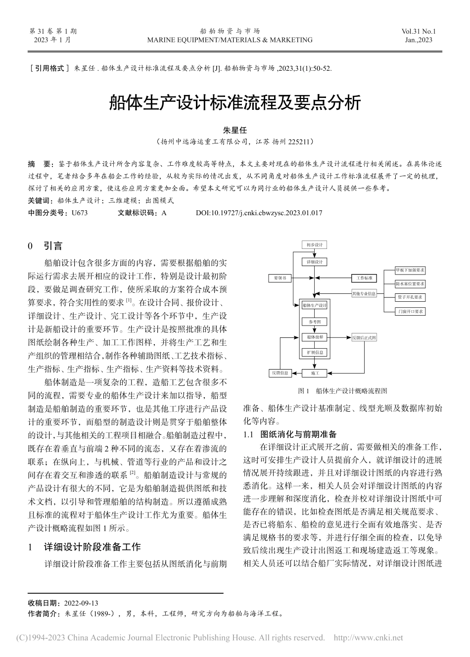 船体生产设计标准流程及要点分析_朱星任.pdf_第1页