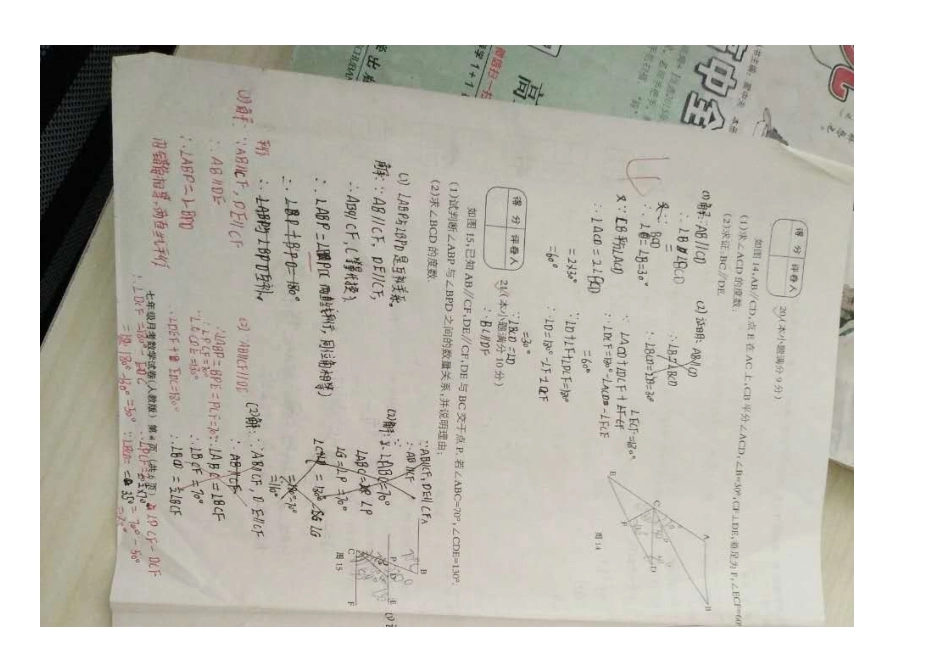 2016-2017学年河北省邯郸市七年级第二学期第一次月考数学.doc_第3页