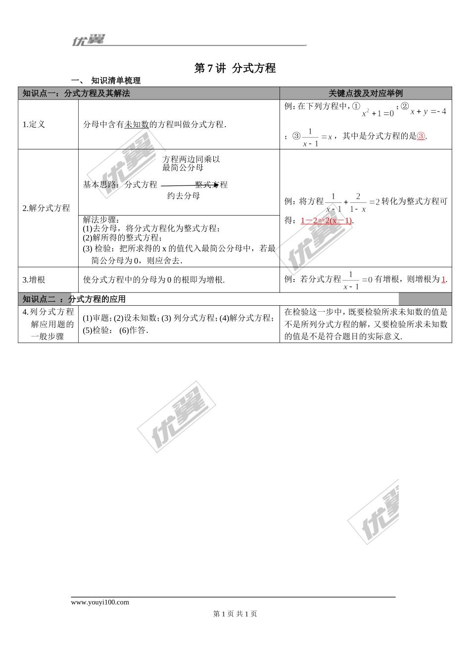 第7讲 分式方程.doc_第1页