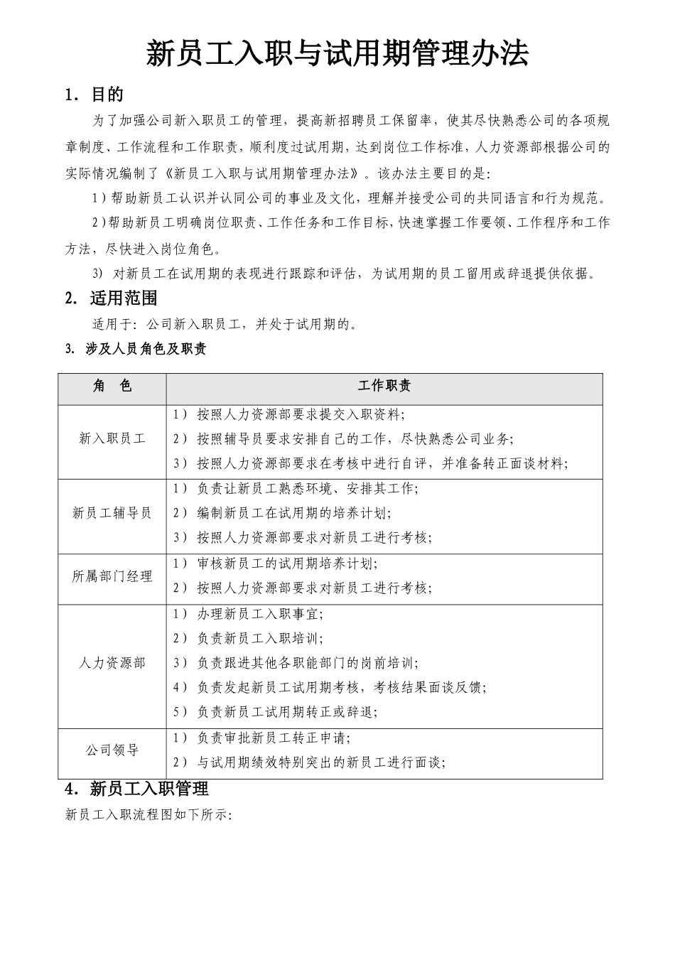 7-15新员工入职与试用期管理办法 (附表).doc_第1页