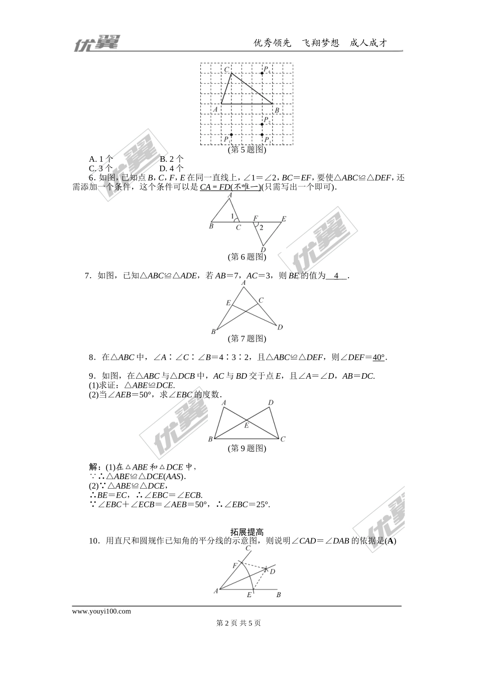 专题练习：全等三角形.doc_第2页
