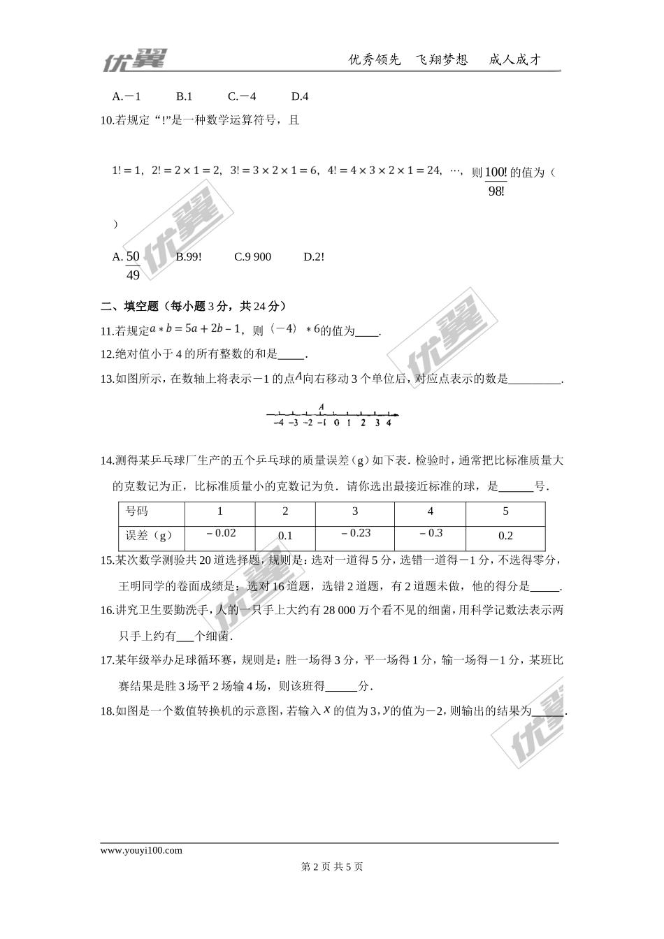 第一章 有理数周周测6（全章）.doc_第2页