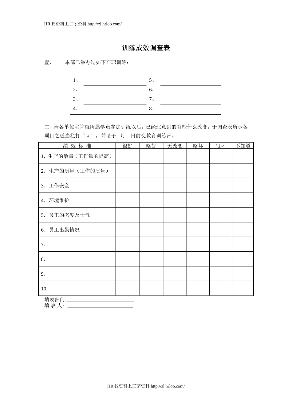 训练成效调查表.doc_第1页
