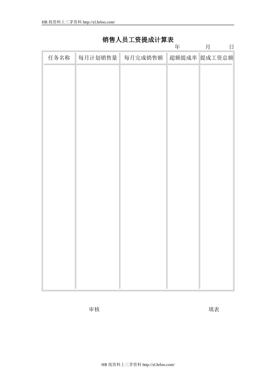 销售人员工资提成计算.doc_第1页
