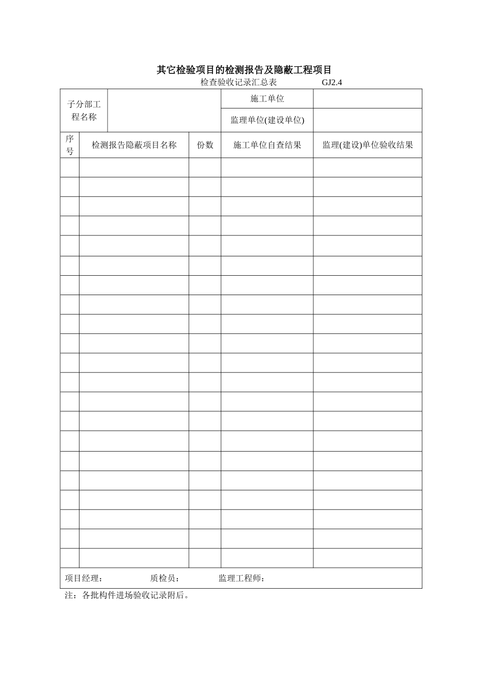 其它检验项目的检测报告及隐蔽工程项目.doc_第1页