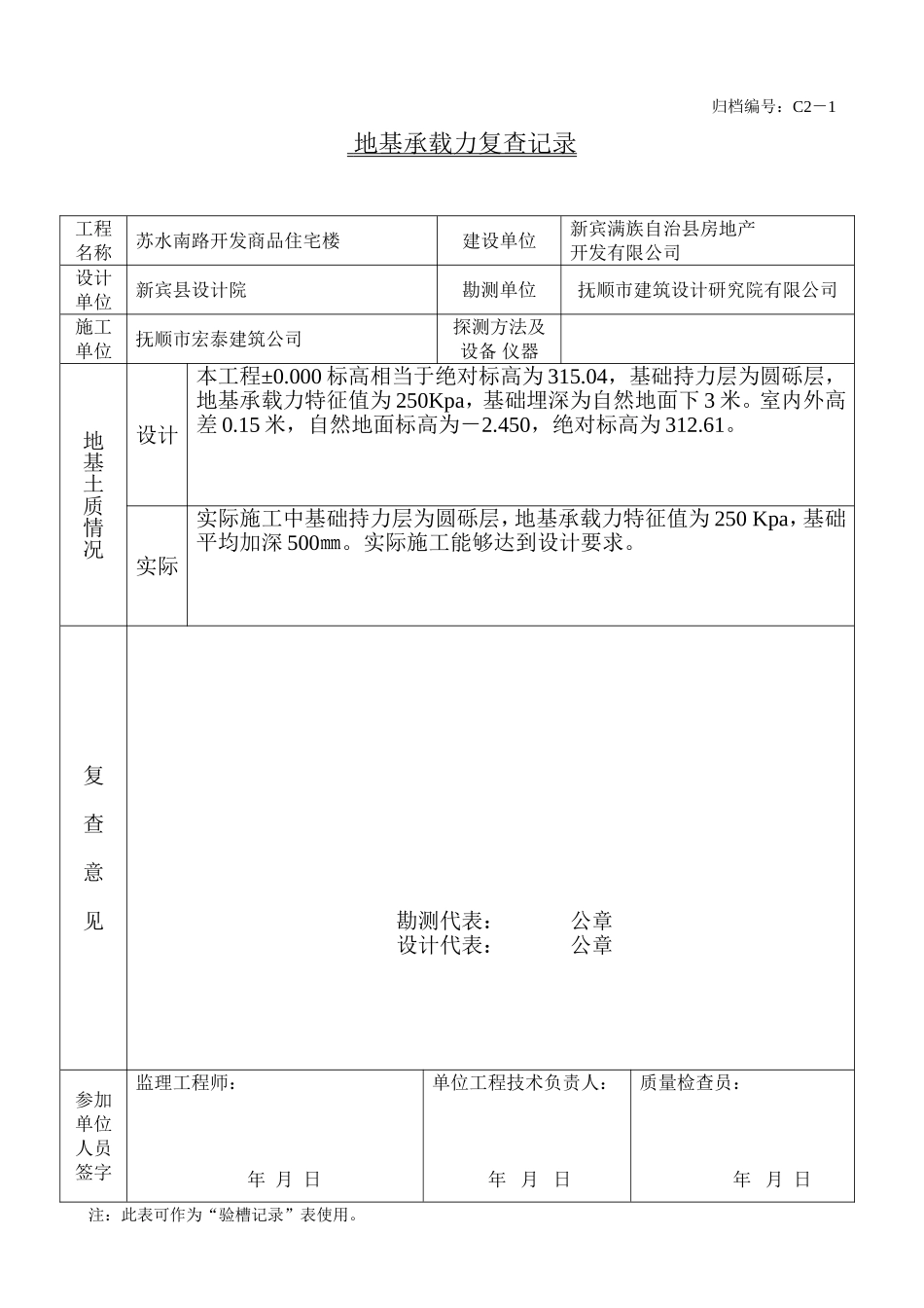 15、地基土允许承载力复查记录.doc_第1页