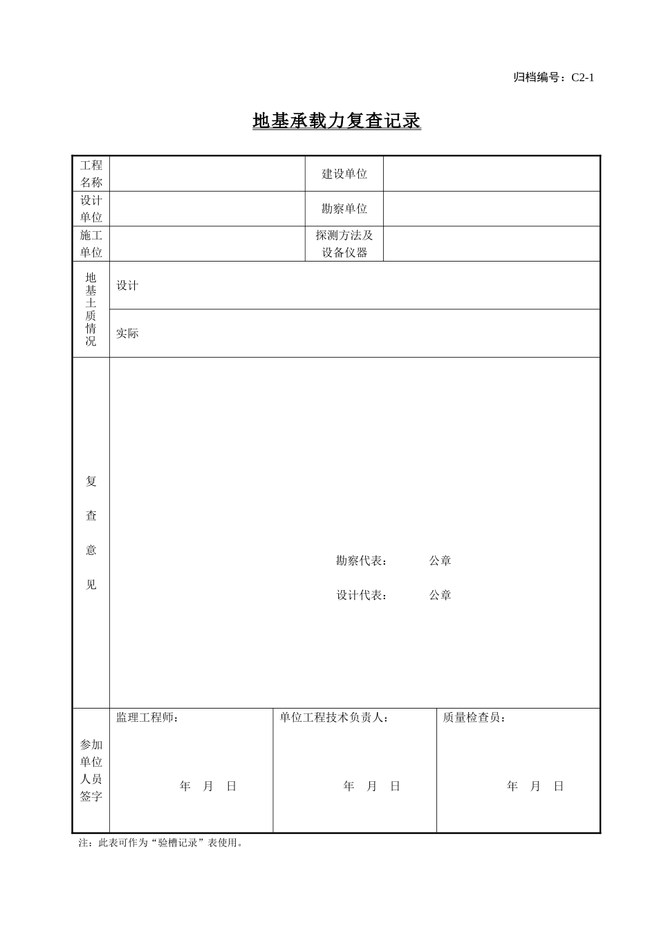 C2-1地基承载力复查记录.doc_第1页