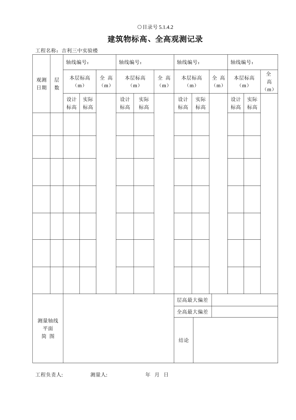 5.1.4.2建筑物标高、全高观测记录.doc_第1页