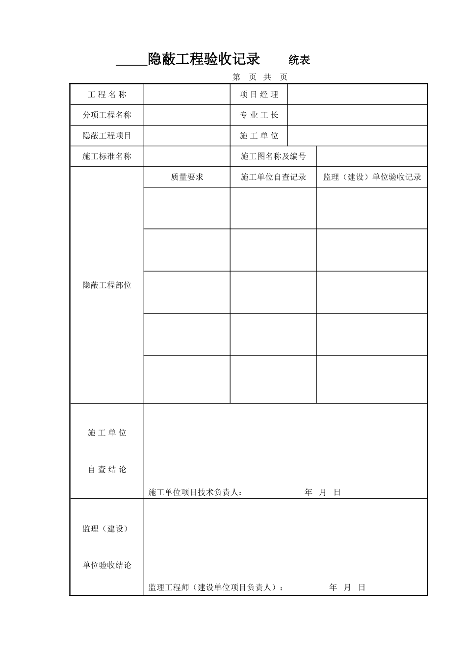 024 隐蔽工程验收记录.doc_第1页