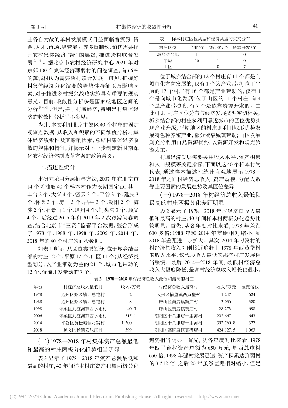 村集体经济的收敛性分析——...察(1978—2018年)_陈雪原.pdf_第2页