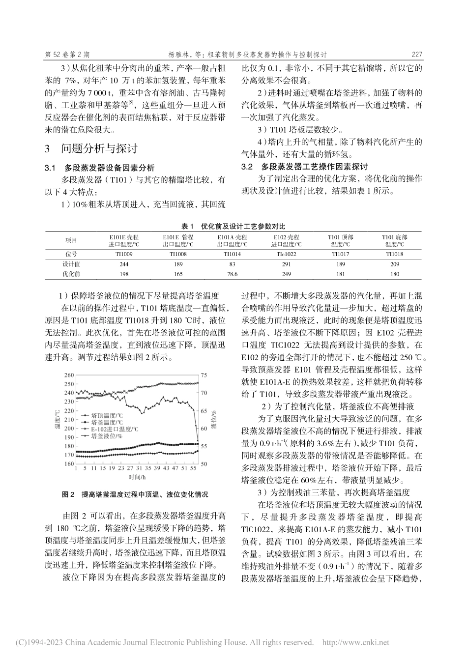 粗苯精制多段蒸发器的操作与控制探讨_杨雅林.pdf_第2页