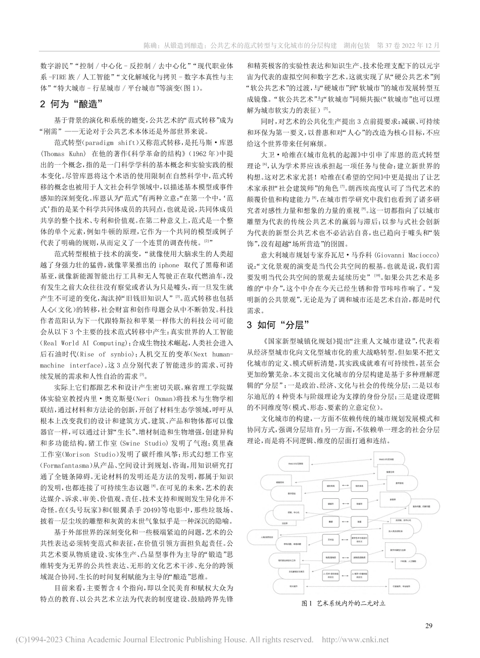 从锻造到酿造：公共艺术的范式转型与文化城市的分层构建_陈确.pdf_第2页