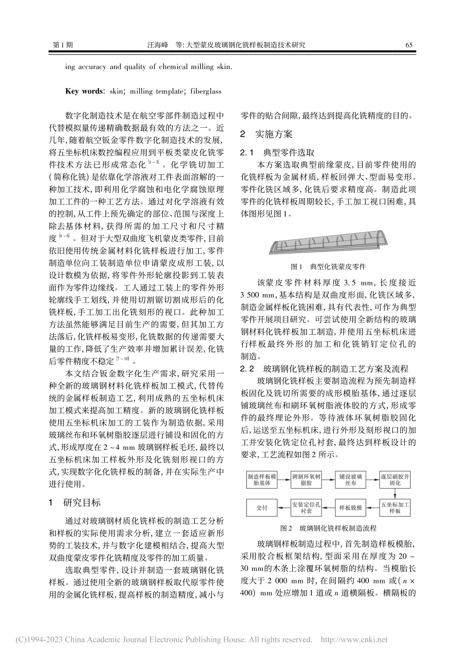 大型蒙皮玻璃钢化铣样板制造技术研究_汪海峰.pdf_第2页