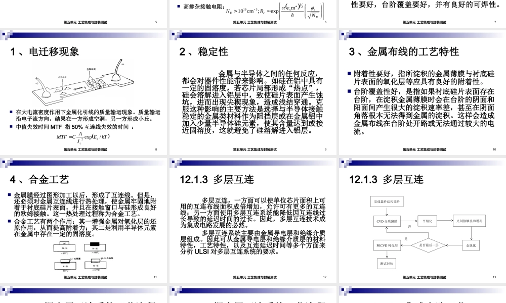 集成电路制造技术：(12)(13)(14)工艺集成与封装测试.ppt