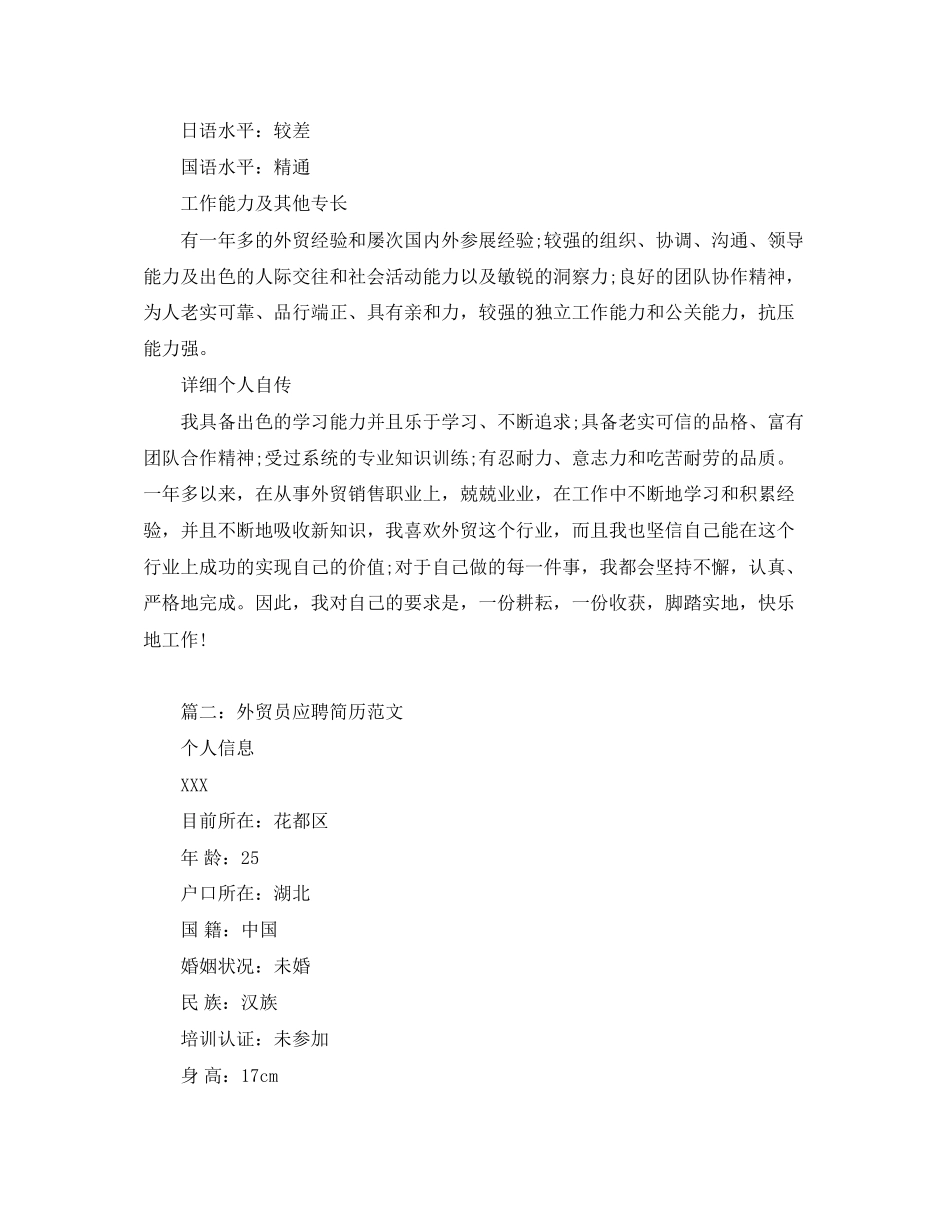 2023年外贸员应聘简历范文.docx_第3页