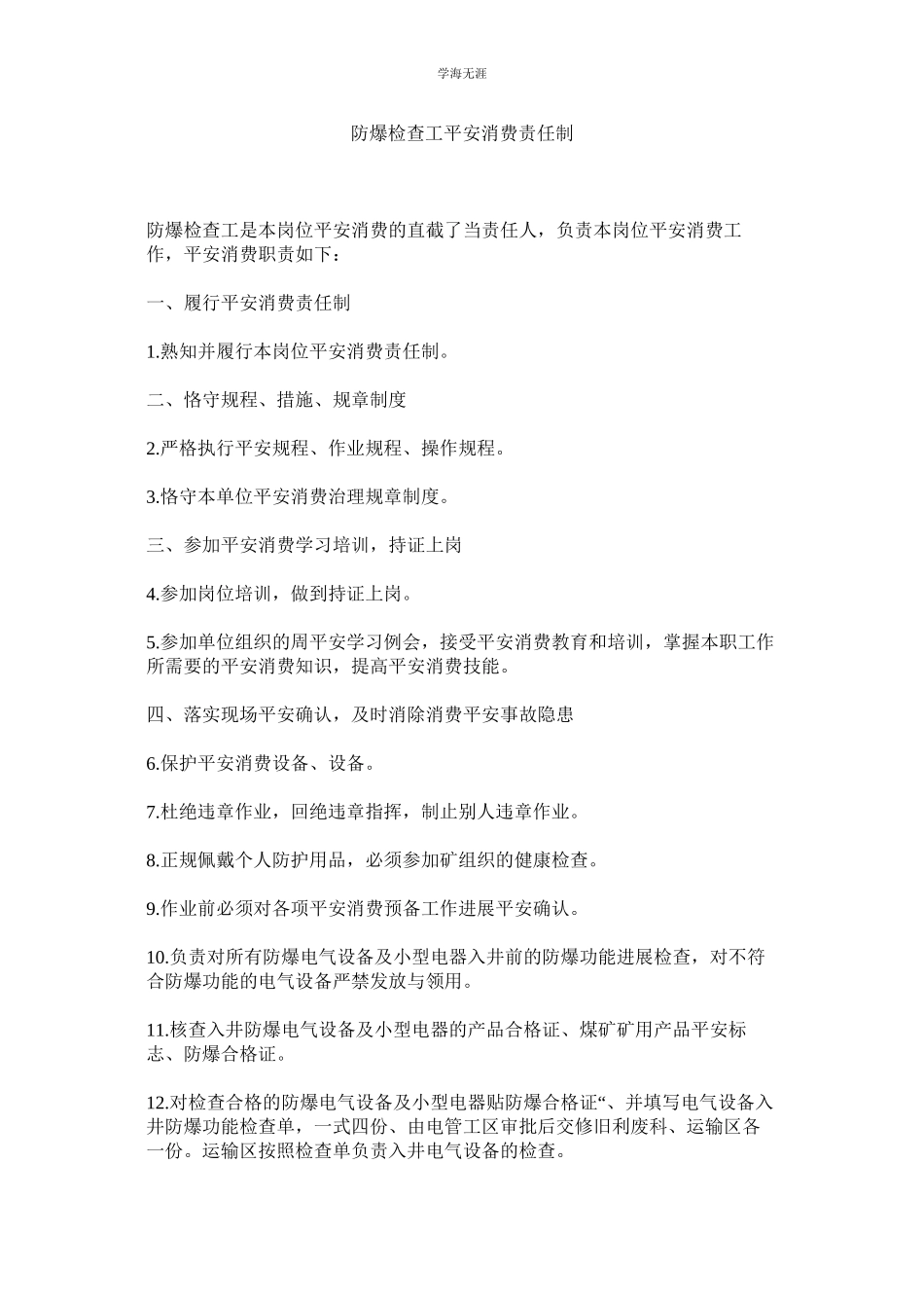 2023年防爆检查工安全生产责任制范文.docx_第1页