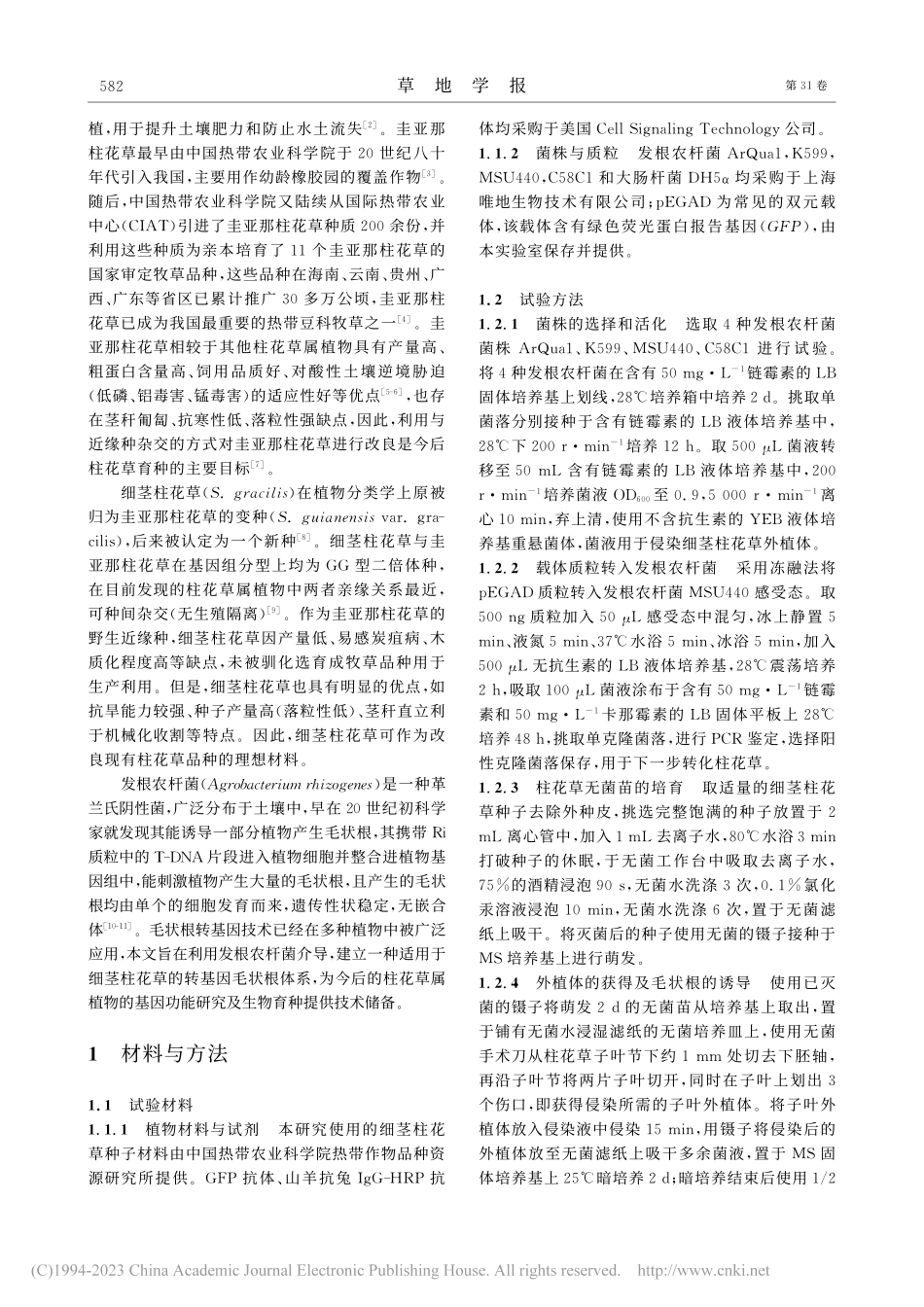 发根农杆菌介导的细茎柱花草毛状根转化体系的建立_赵兴坤.pdf_第2页