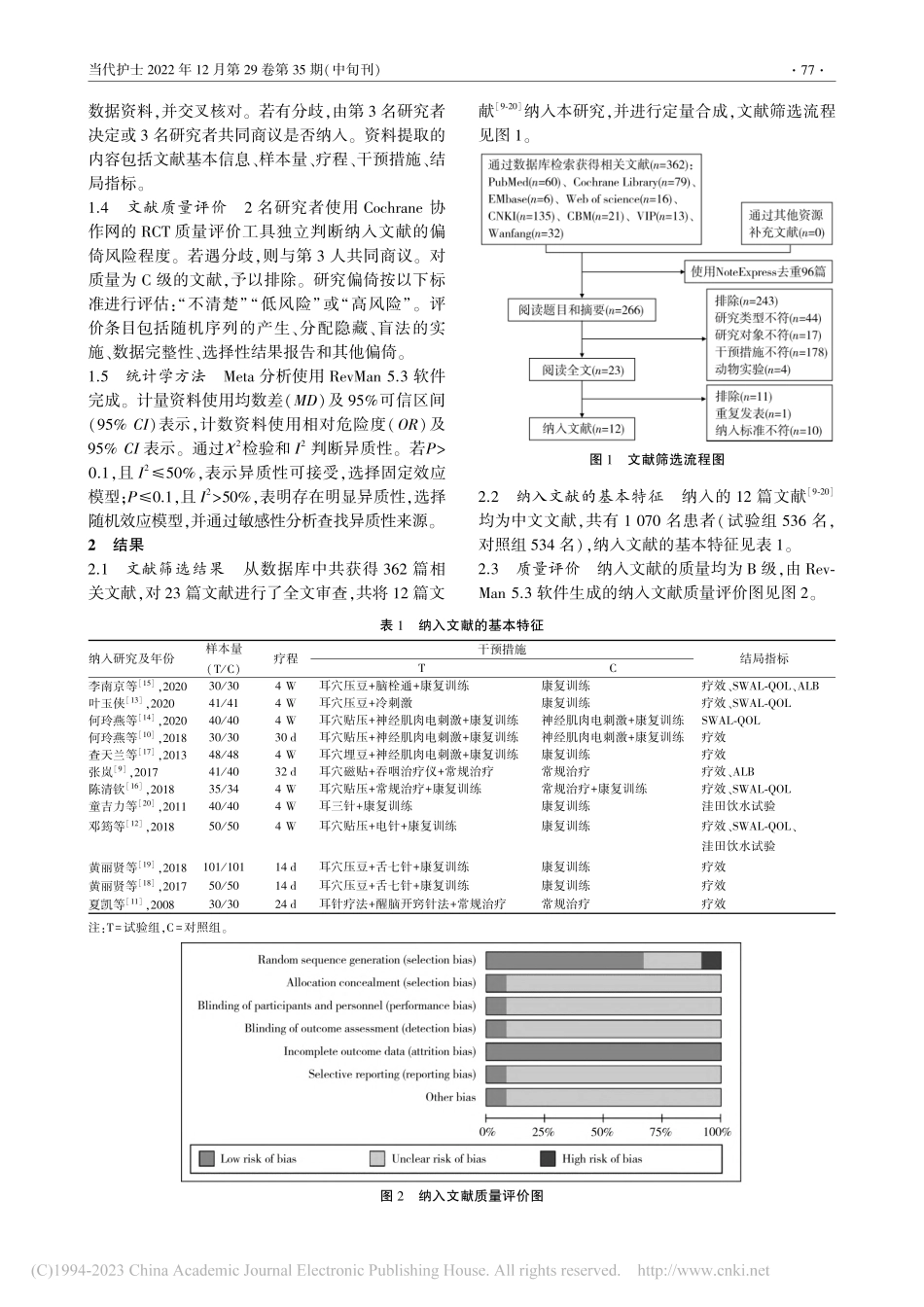 耳穴疗法治疗脑卒中吞咽障碍患者疗效的Meta分析_王瑶.pdf_第2页