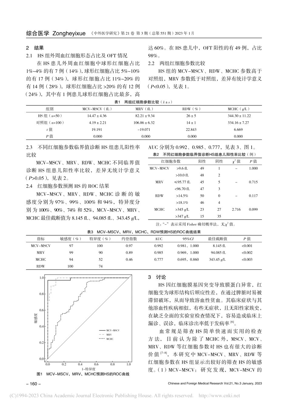 儿童遗传性球形红细胞增多症50例红细胞参数特征分析_阳文凤.pdf_第3页