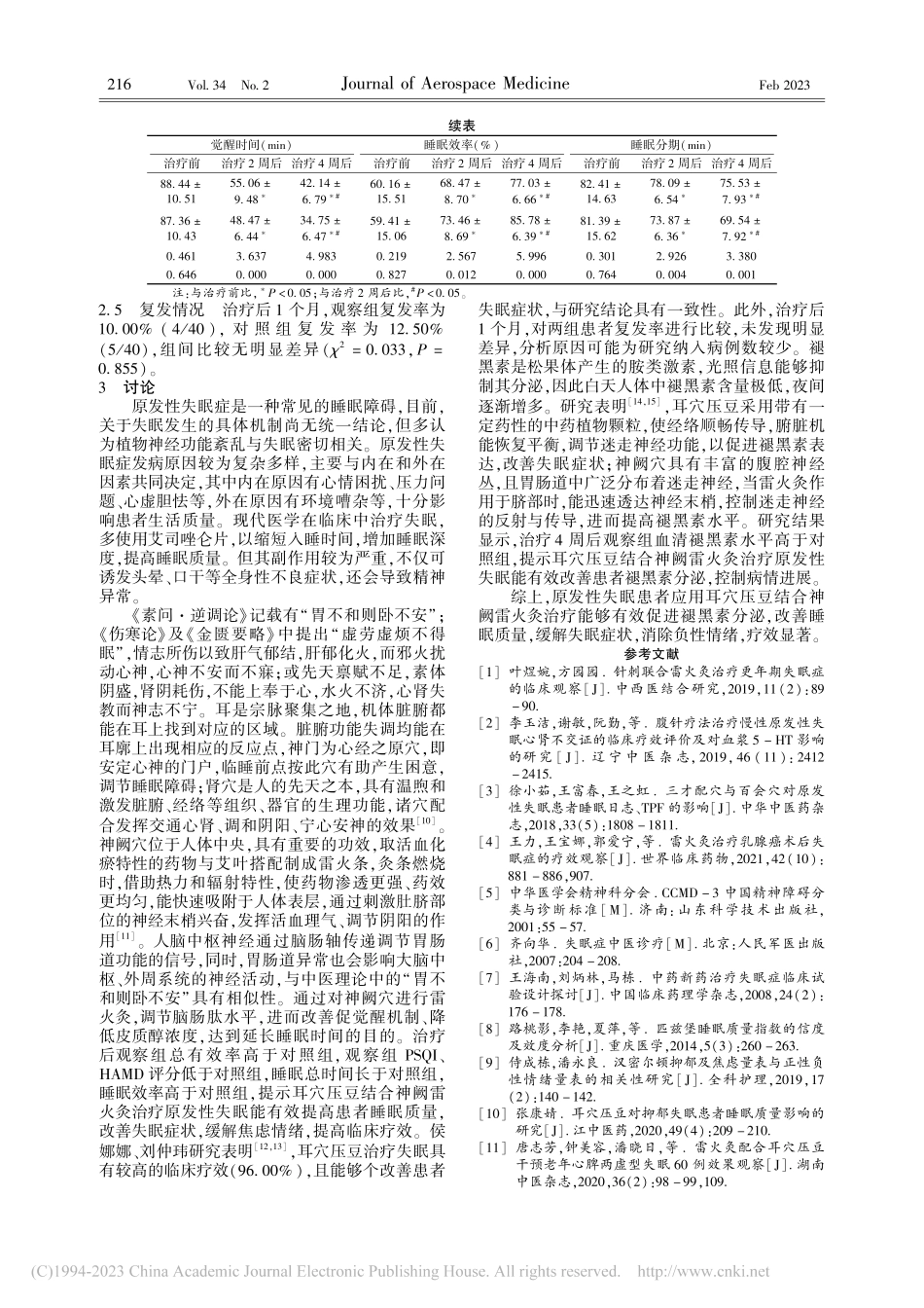 耳穴压豆结合神阙雷火灸治疗...失眠患者临床疗效的护理研究_李鹤.pdf_第3页