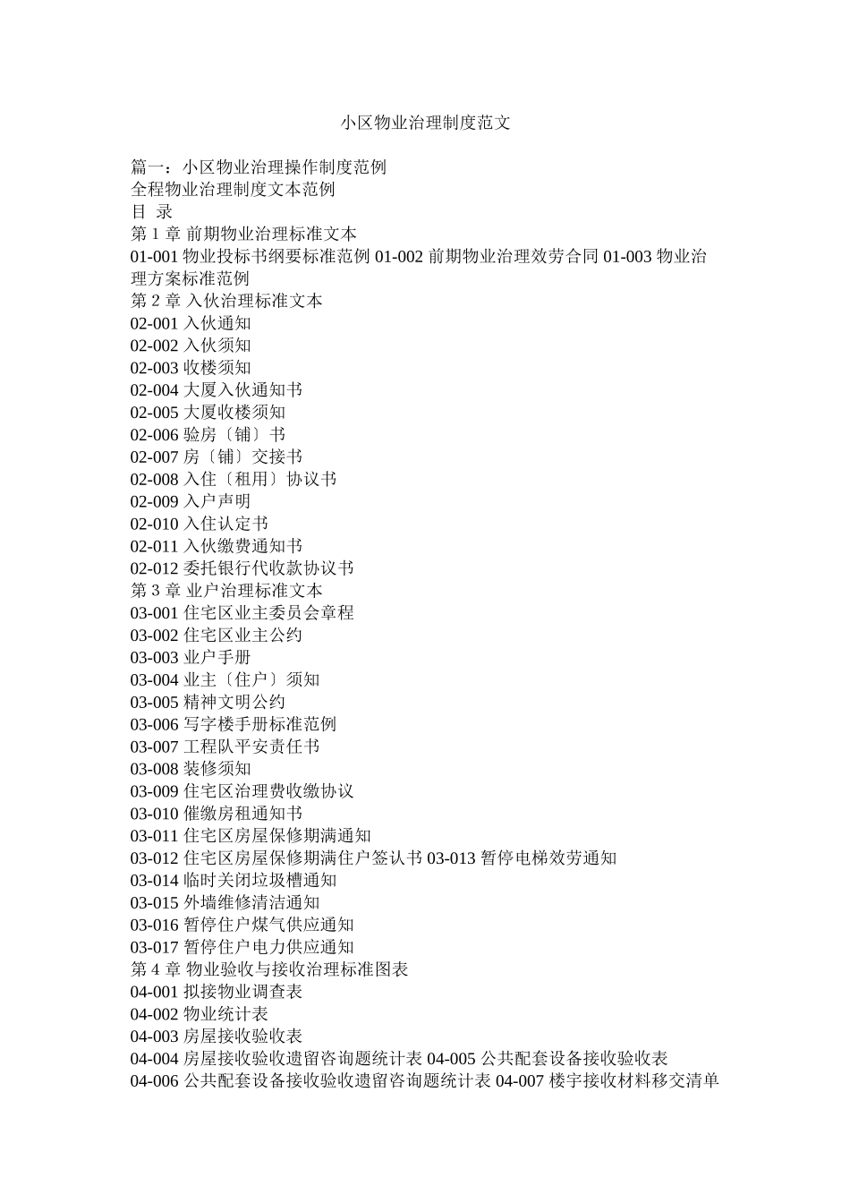 2023年小区物业管理制度范文.docx_第1页